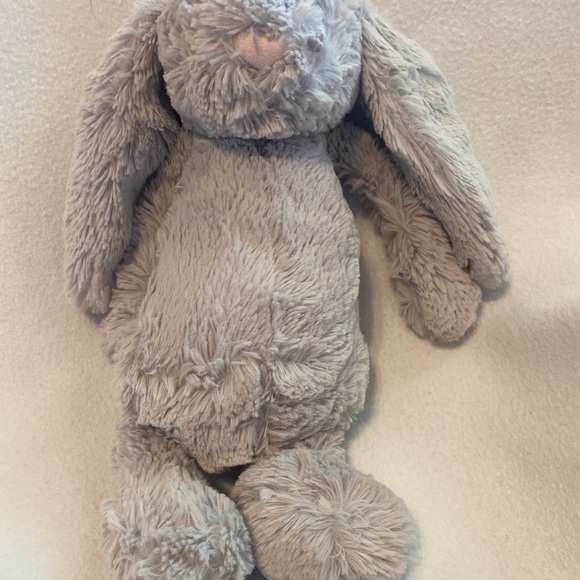Jellycat Bashful Bunny Gray Grey Floppy Ears Stuffed Animal Plush Rabbit Toy EE - Picture 2 of 10